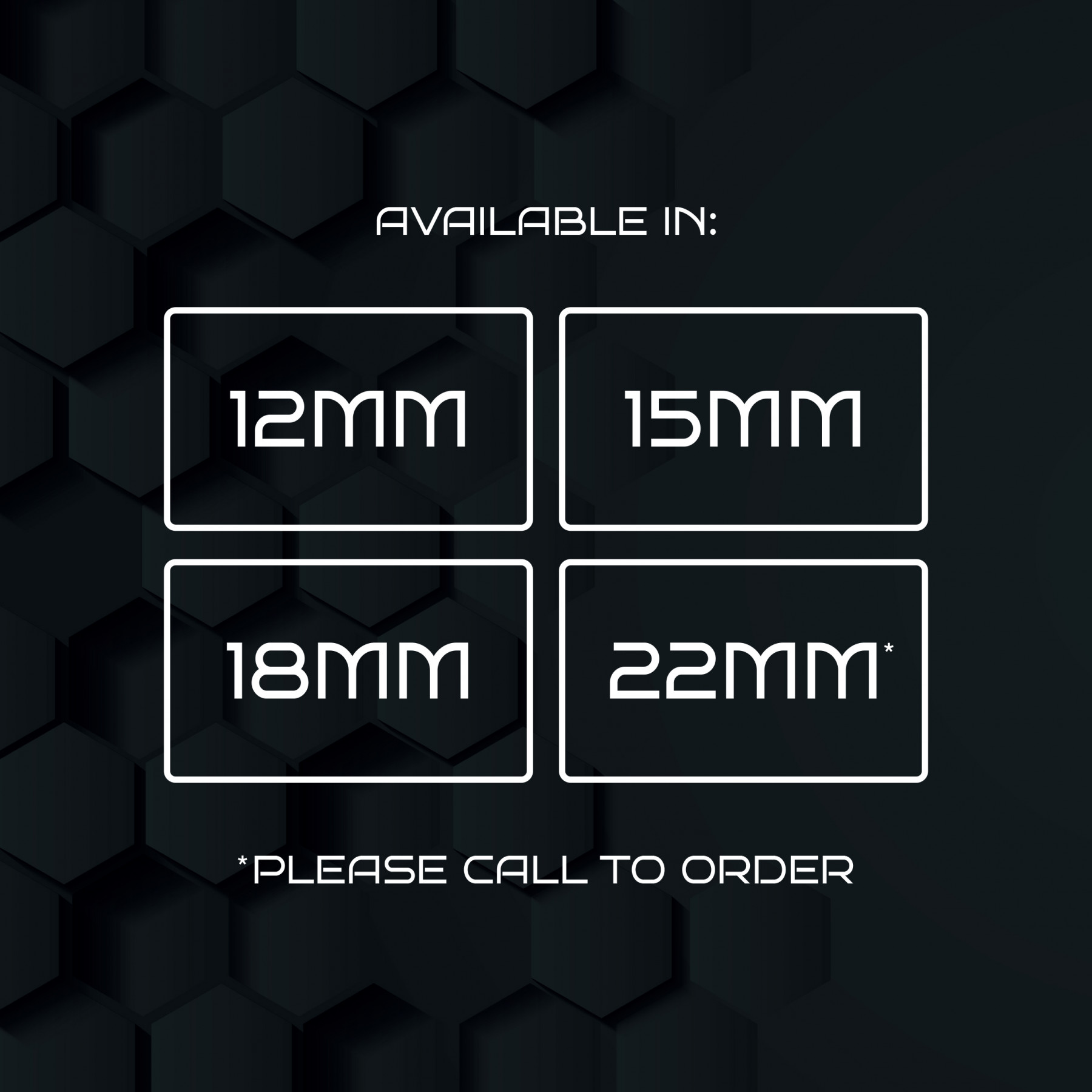 SIZE OPTIONS AVAILABLE