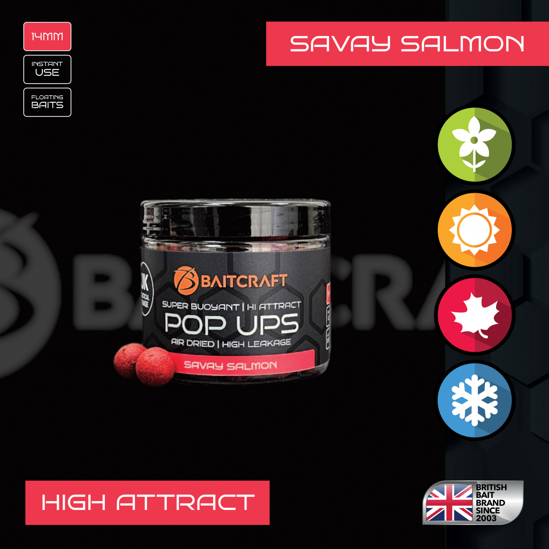 BAITCRAFT UK TACTICAL SAVAY SALMON POP UPS
