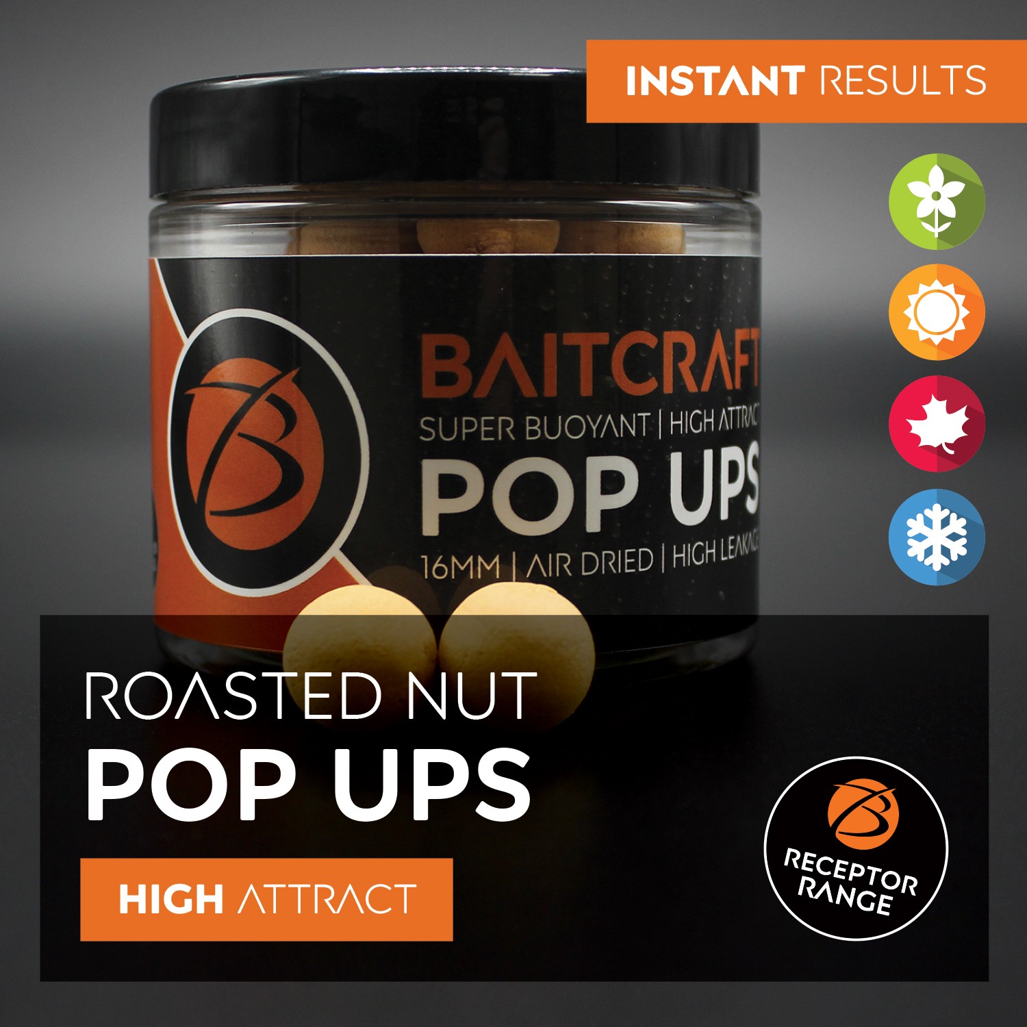 BAITCRAFT RECEPTOR ROASTED NUT POP UPS