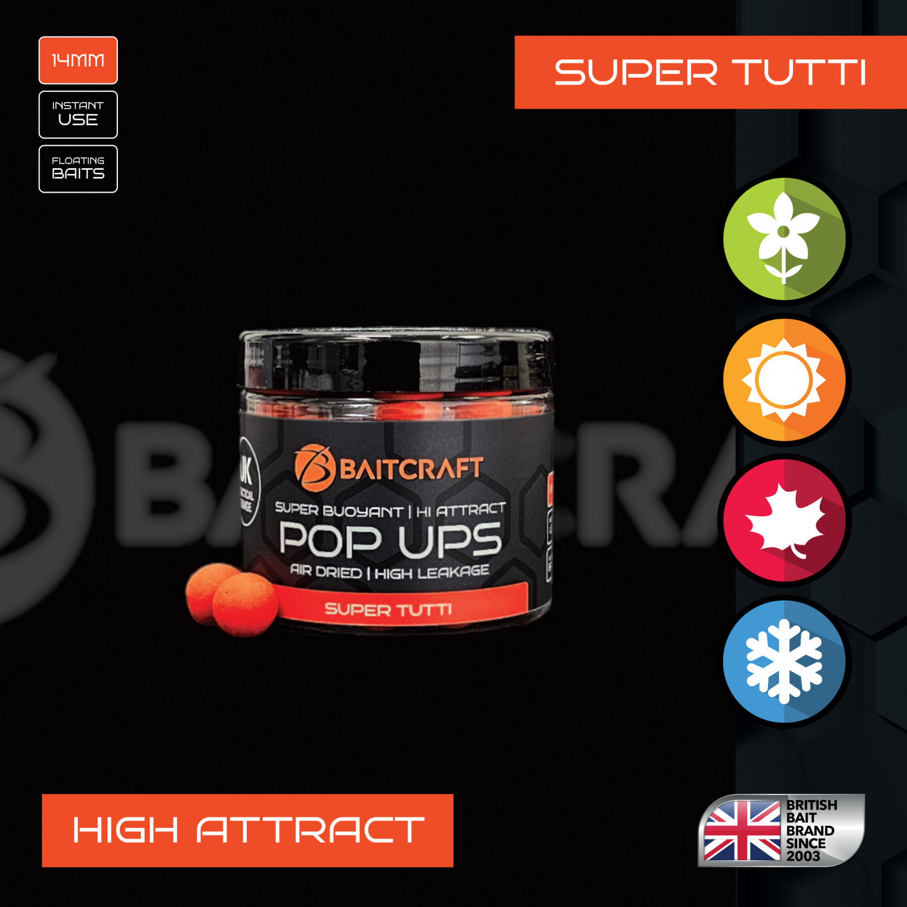 BAITCRAFT UK TACTICAL SUPER TUTTI POP UPS