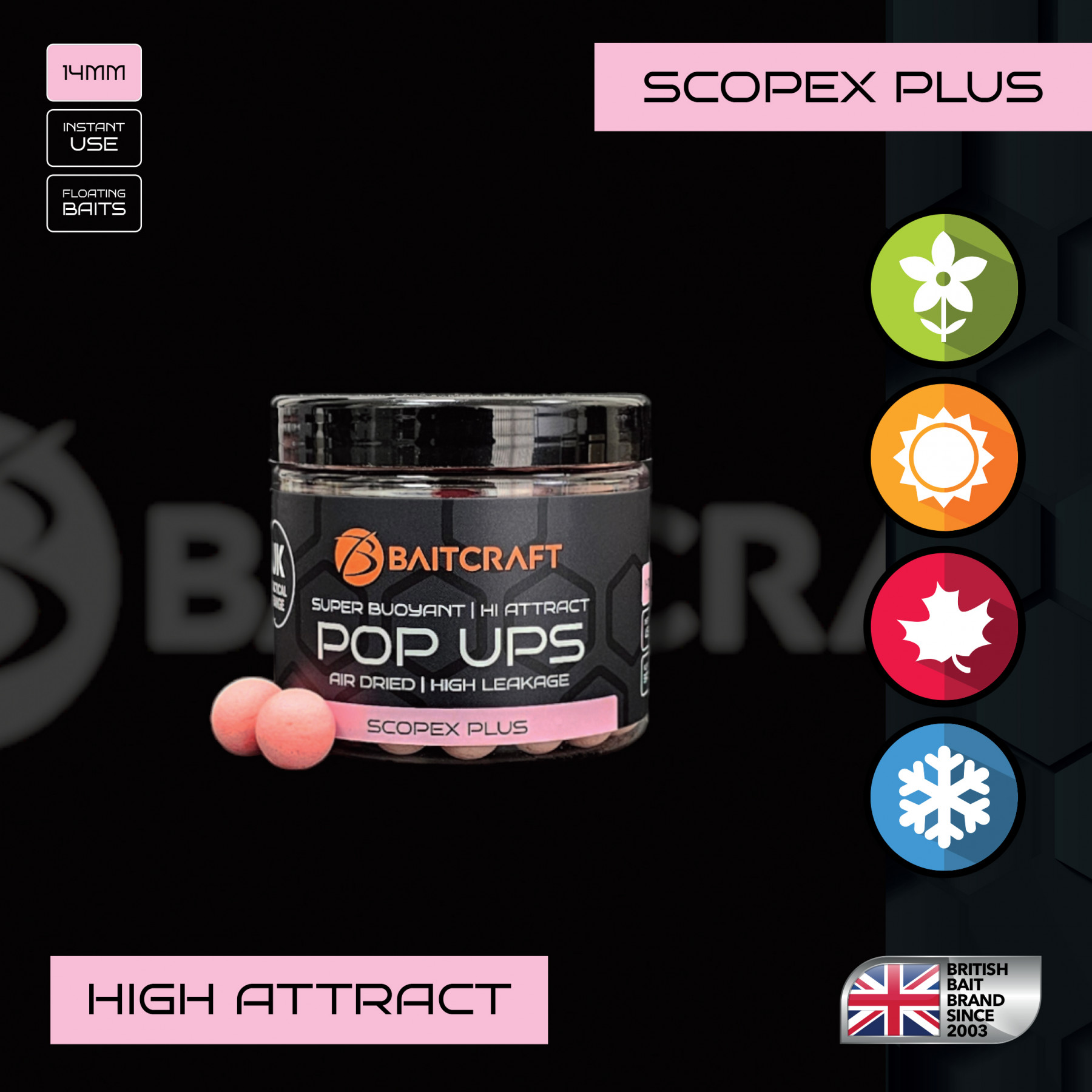 BAITCRAFT UK TACTICAL SCOPEX PLUS POP UPS