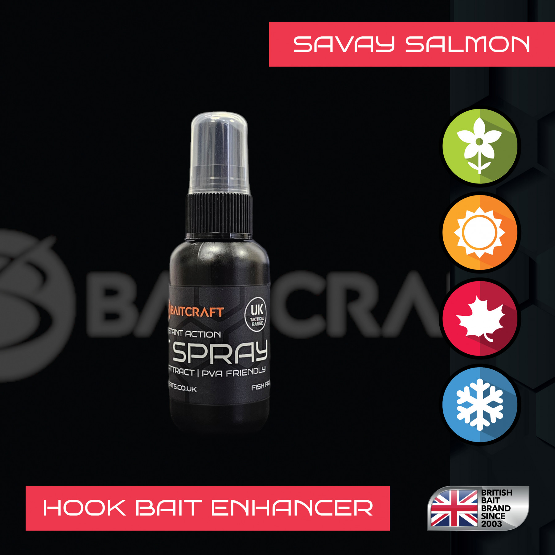 UK TACTICAL SAVAY SALMON INSTANT ACTION BAIT SPRAY