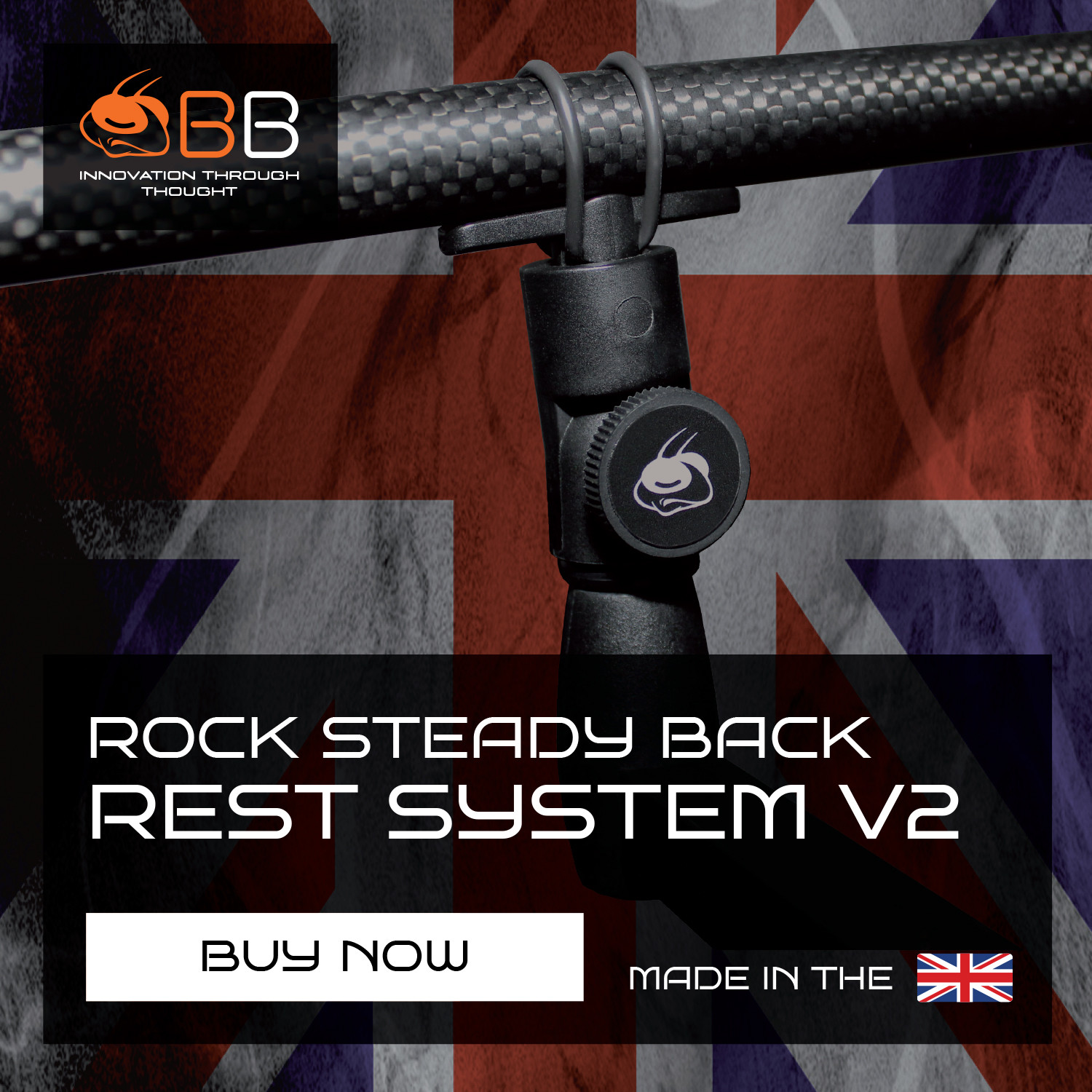 Edelstahl Bank Bug Rock Steady Rückenlehne v2 für Karpfen Angeln-One Rod Pack