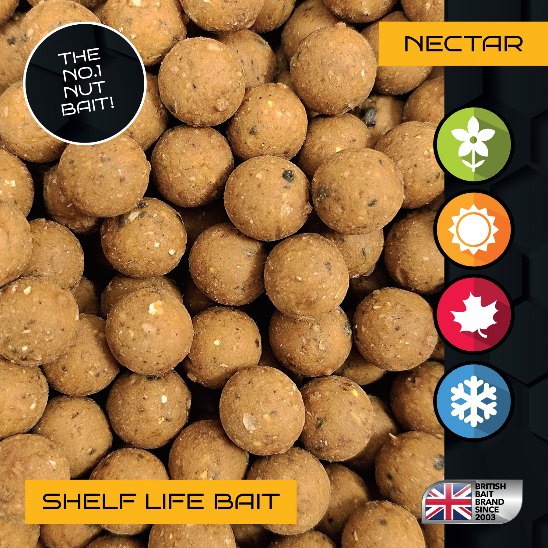 BAITCRAFT NECTAR SHELF LIFE BAIT SIZE OPTIONS LEGENDARY BAIT RANGES