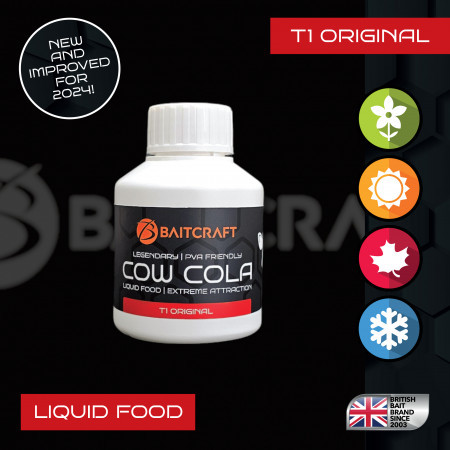 BAITCRAFT T1 ORIGINAL LEGENDARY COW COLA LIQUID FOOD 