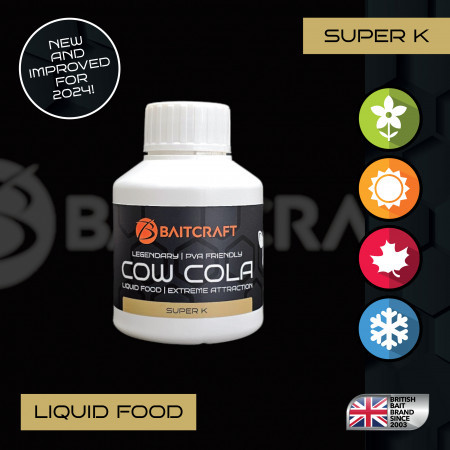 BAITCRAFT SUPER K LEGENDARY COW COLA LIQUID FOOD 