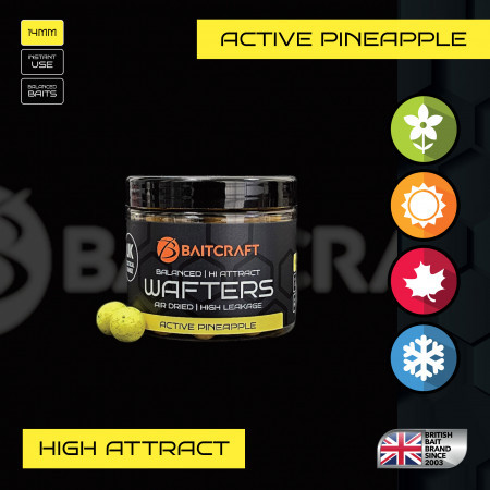 BAITCRAFT UK TACTICAL ACTIVE PINEAPPLE WAFTERS - 14MM 
