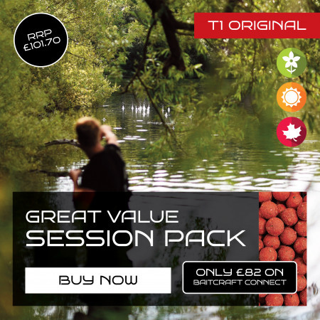 BAITCRAFT T1 ORIGINAL SESSION PACK - BOILIE CHOICE AND SIZE OPTIONS 