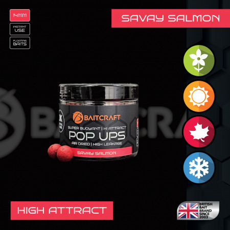 BAITCRAFT UK TACTICAL SAVAY SALMON POP UPS - 14MM